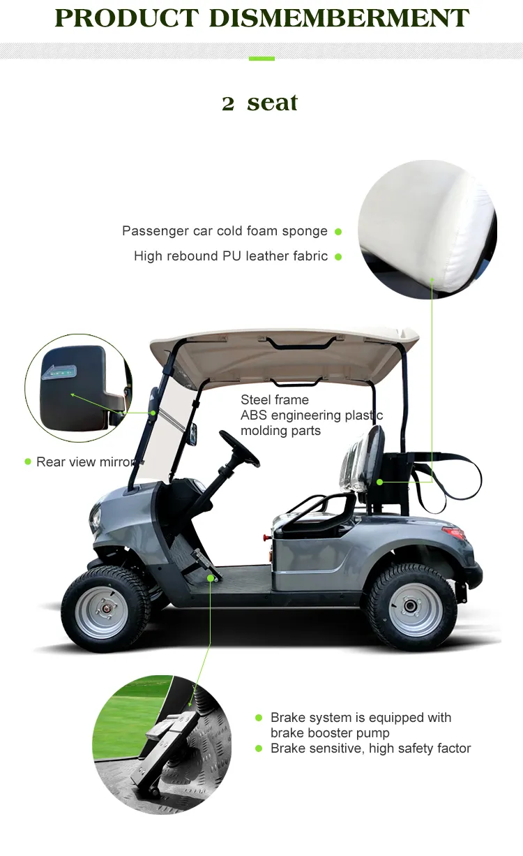 30 Km/H Lsv Electric Club Cart with DOT Factory Price Hkgr-C2