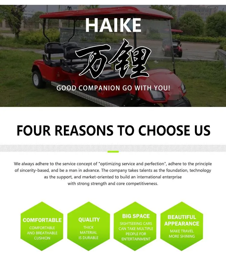 48V 4kw Haike Container 2400*1190*1800mm Shandong, China 2 Person Golf Cart