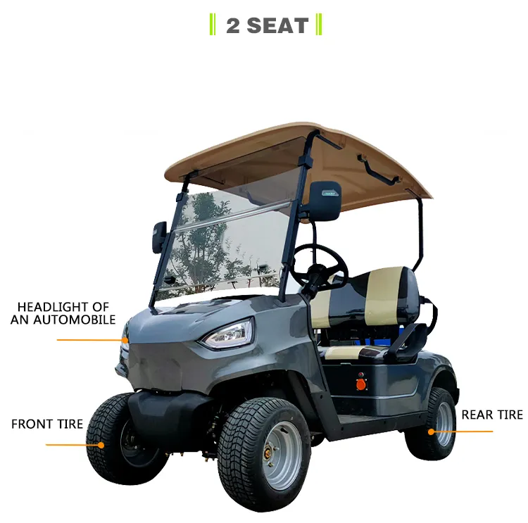 48V 4kw Haike Container 2400*1190*1800mm Shandong, China 2 Person Golf Cart