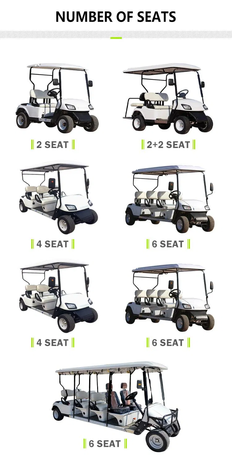 48V 4kw Haike Container 2400*1190*1800mm Shandong, China 2 Person Golf Cart