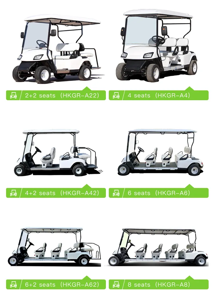 CE Approved 48V Chinese Carts for Sale Electric Golf Cart Hkgr-C2